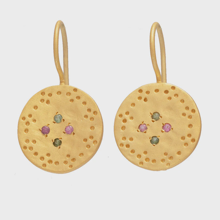 Amber Earrings - Multi Tourmaline