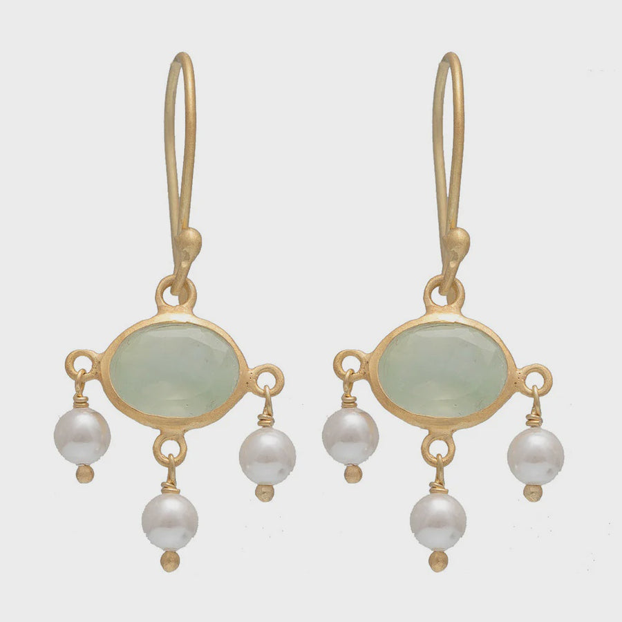 Bapu Earrings - Prehnite