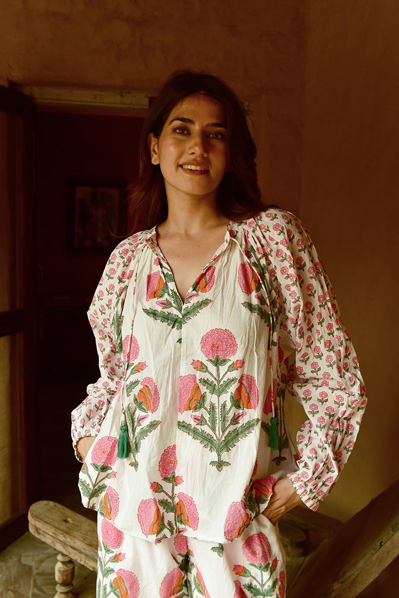 Marigold Bobby Top - White