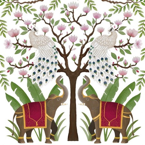 Paper Napkins - Elephants & Peacocks