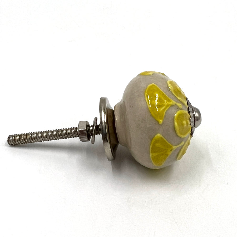 Yellow Flower Door Knob