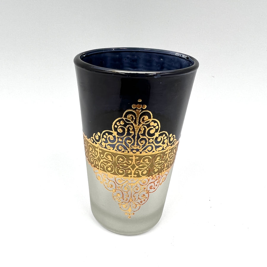 Moroccan Tea Glasses - Aziza Gold, Small