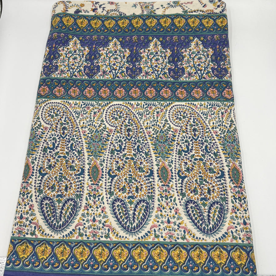 Block Printed Tablecloth - 220 x 270cm, 12