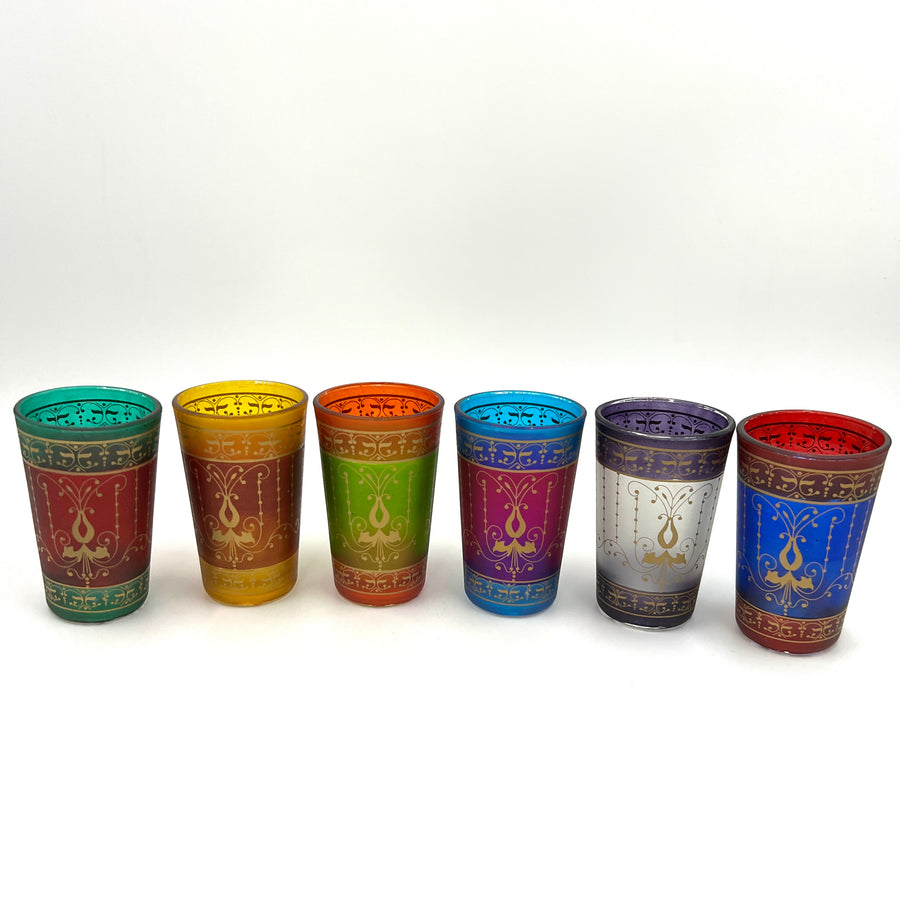 Moroccan Tea Glasses - Rabat, Set of 6, Small