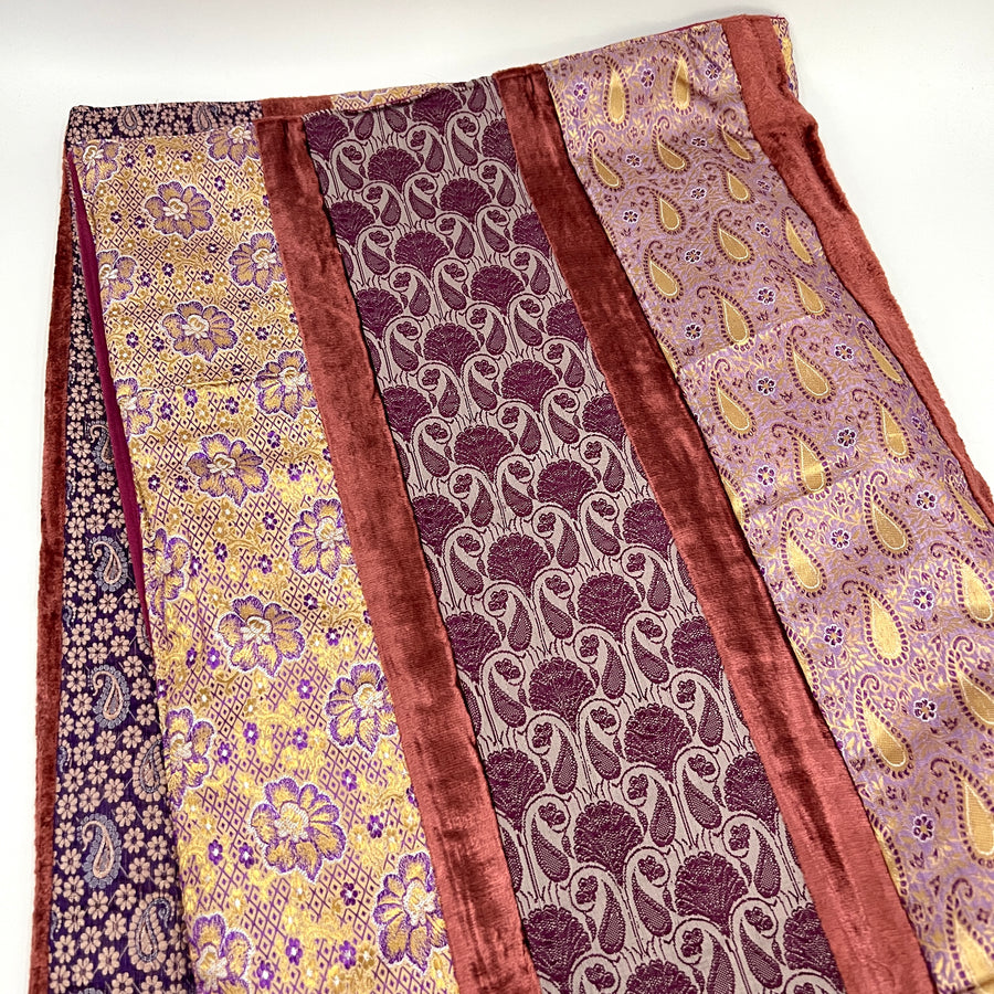 Indian Brocade Table Runner - Purple and Pink