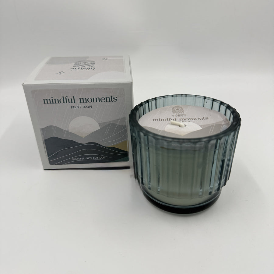 Earthy Calm Artisan Scented Candle - First Rain