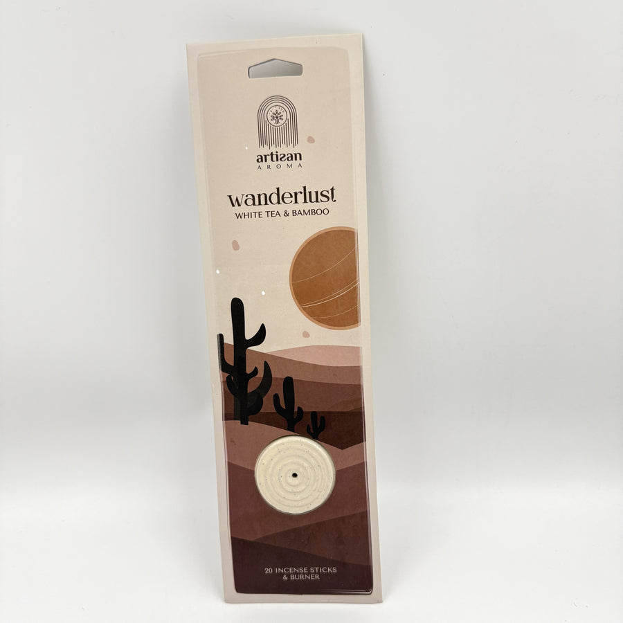Artisan Aroma Incense - Wanderlust, White Tea & Bamboo