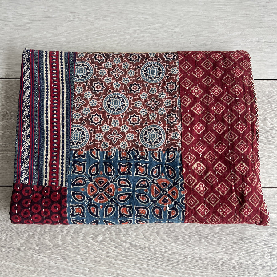 Handstitched Cotton Bedcover - Ajarak, Single