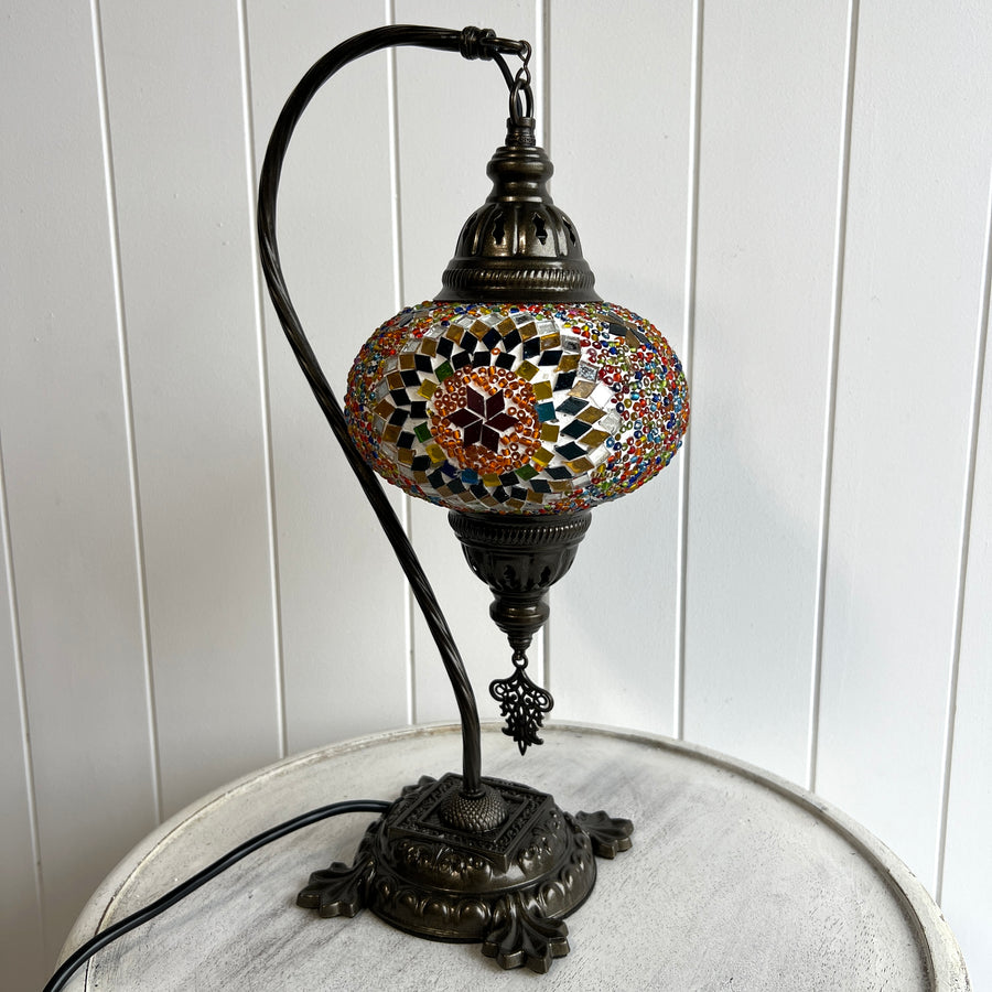 Turkish Table Lamp - Medium, Orange Multi