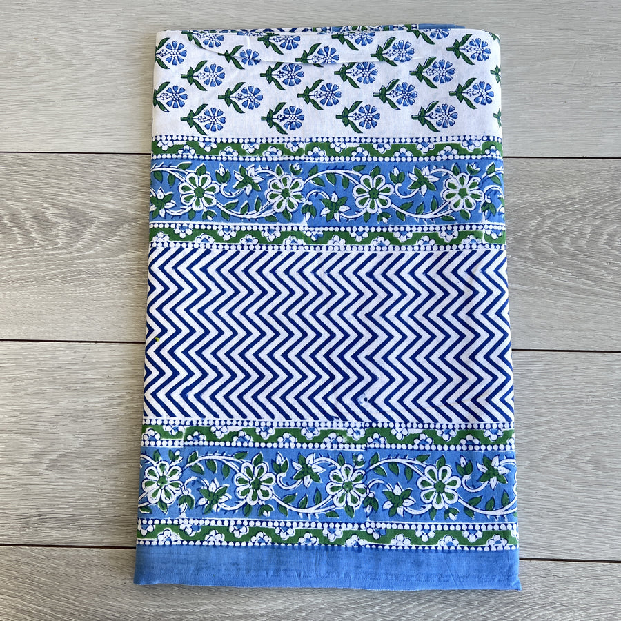 Block Printed Tablecloth - 220 x 270cm,