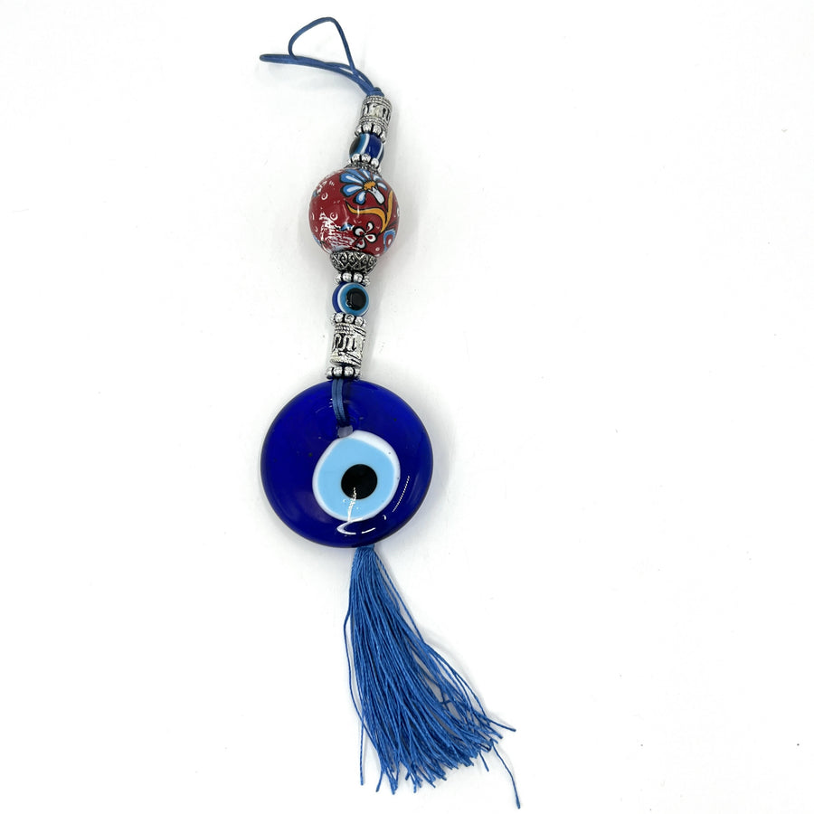 Evil Eye Wall Hanging 5.5cm - Red Bead