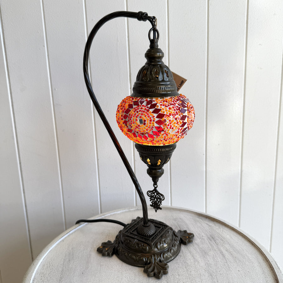 Turkish Table Lamp - Small, Orange and Red Star