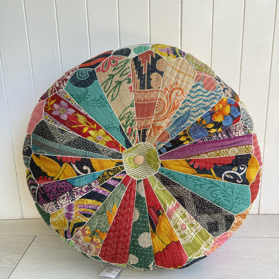 Kantha Patchwork Ottoman