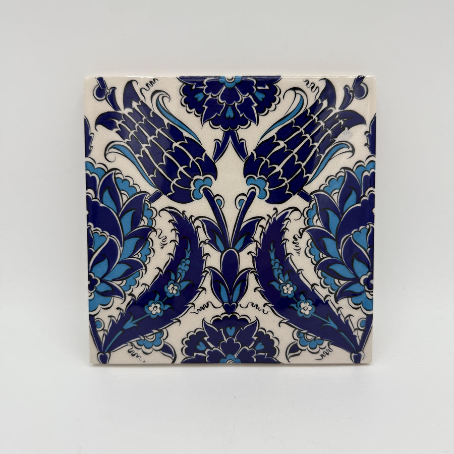 Turkish Handmade Tile - Blue Tulip