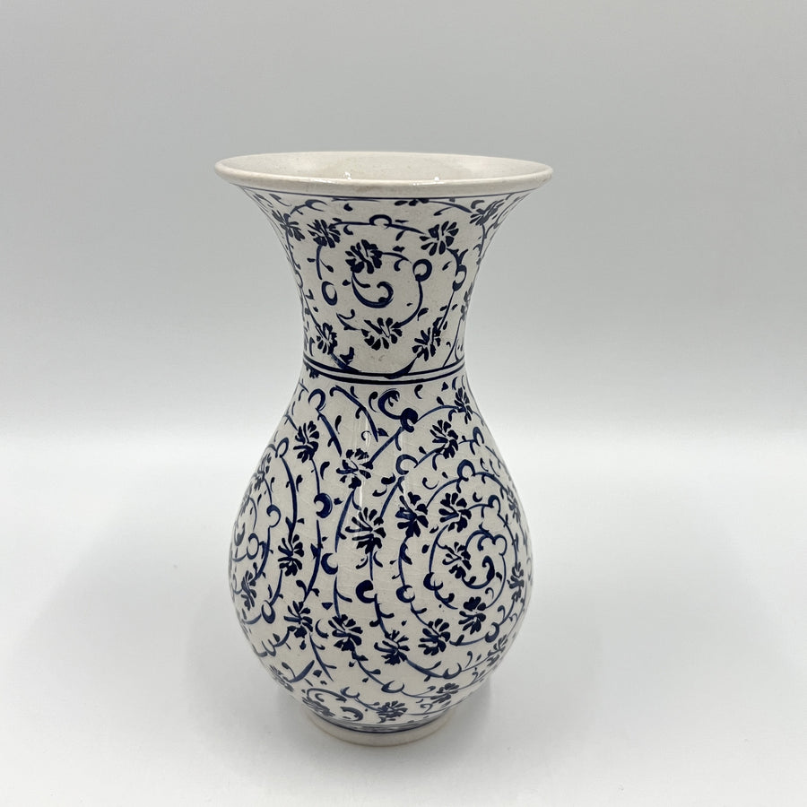 Turkish Vase 15cm, Navy Petal