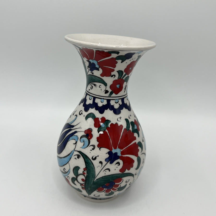 Turkish Vase 15cm, Red Carnation 2