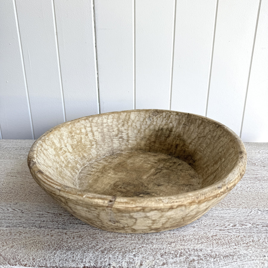 Indian Wooden Parat - White Wash