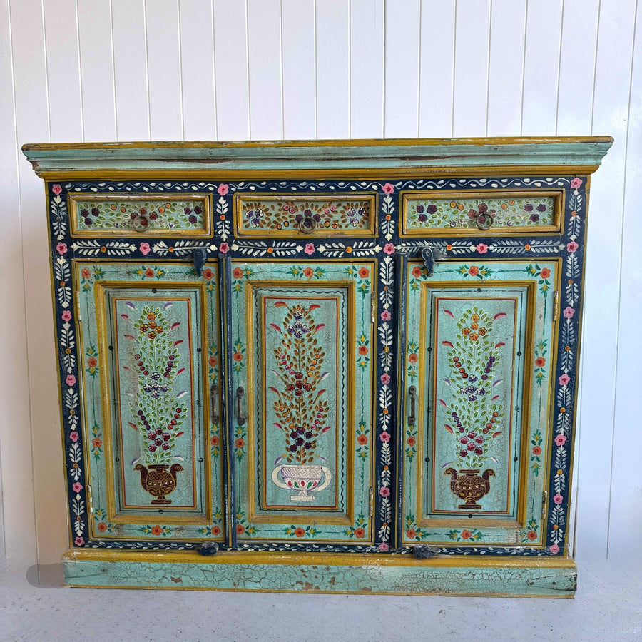 Handpainted Sideboard - Blue Floral