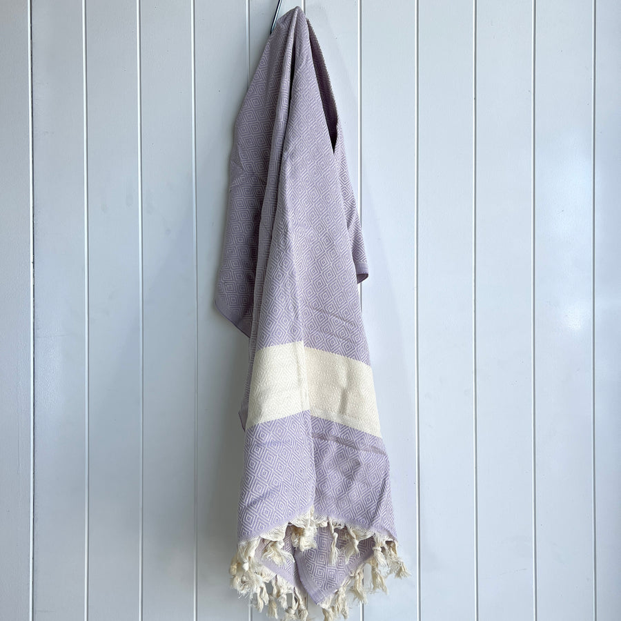 Turkish Towel Diamond Weave, Lilac