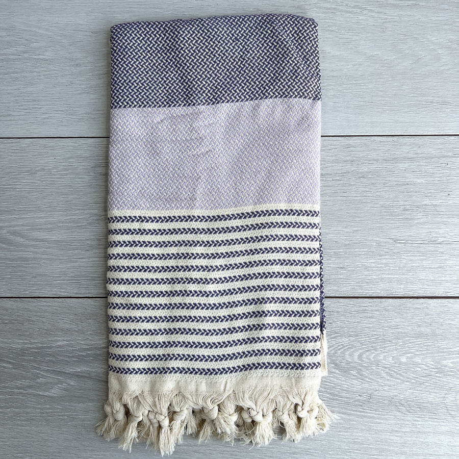 Turkish Towel Izmir Stripe, Purple