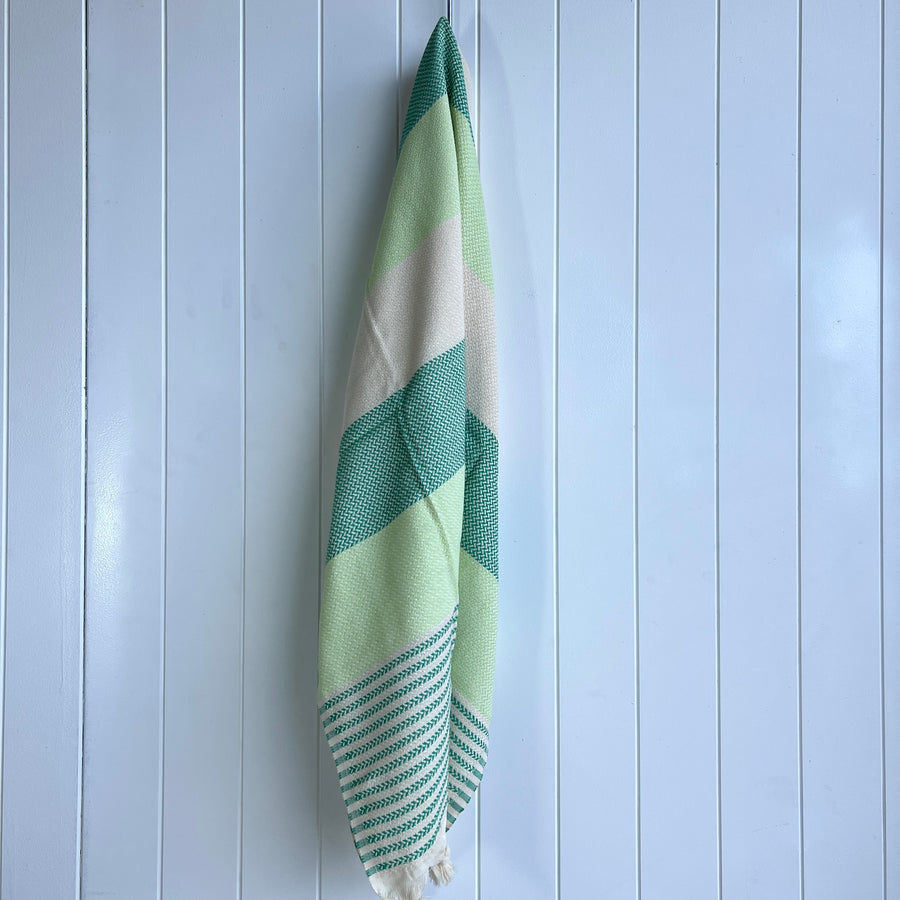 Turkish Towel Izmir Stripe, Green