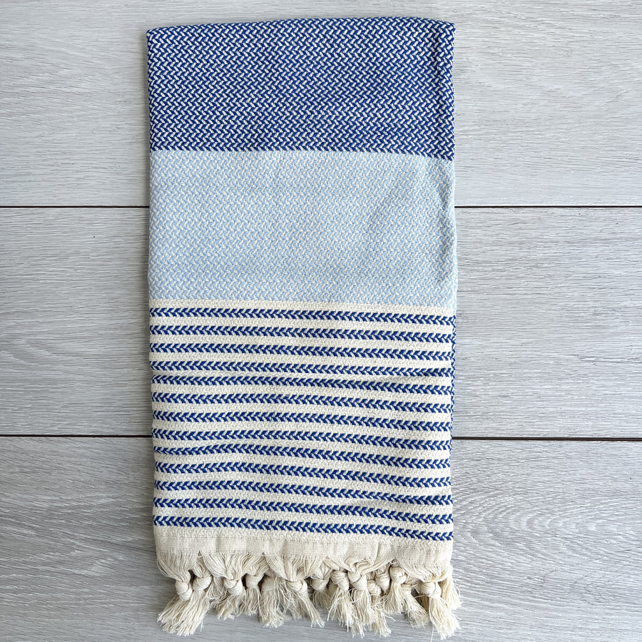 Turkish Towel Izmir Stripe, Blue