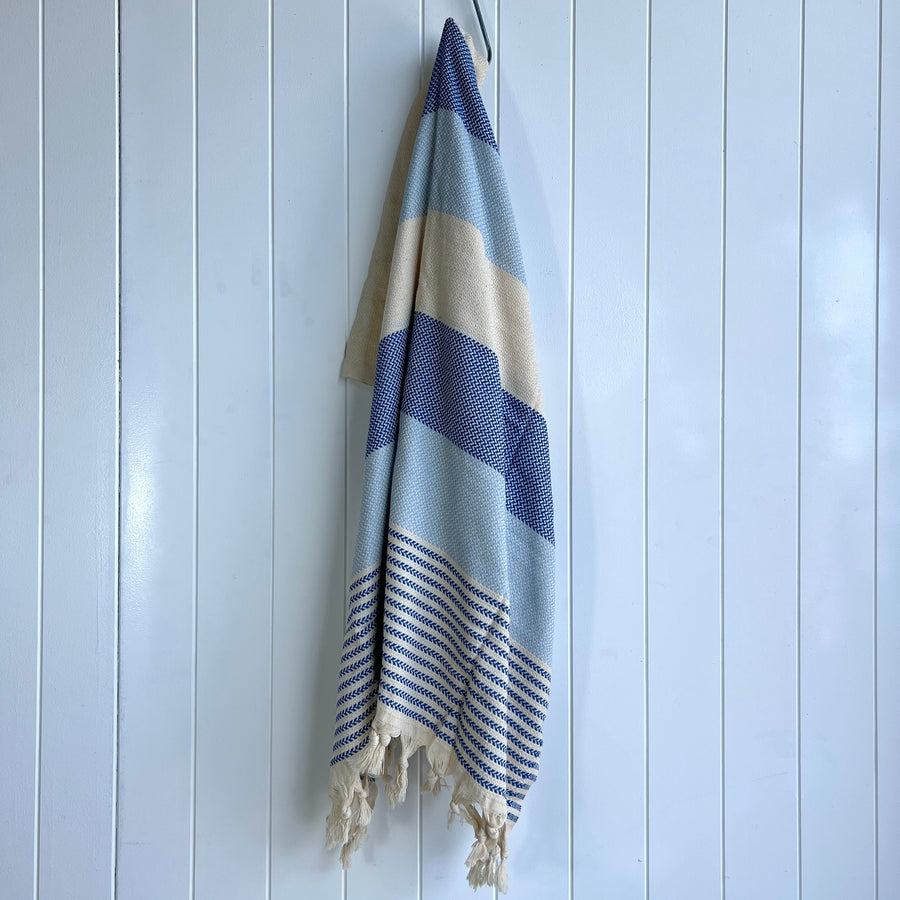 Turkish Towel Izmir Stripe, Blue