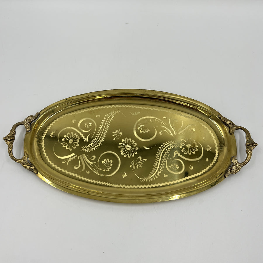 Turkish Metal Tea Tray - Gold