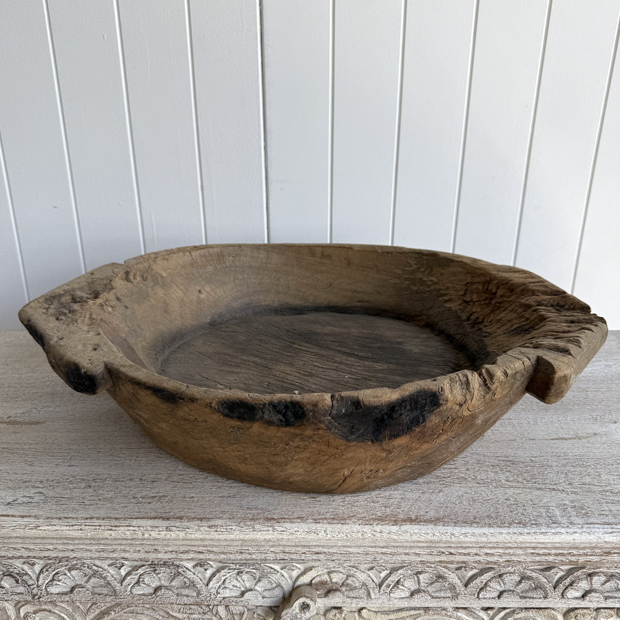 Indian Wooden Parat - Large, Natural 2