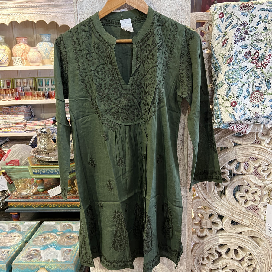 Indian Kurta - Dark Green