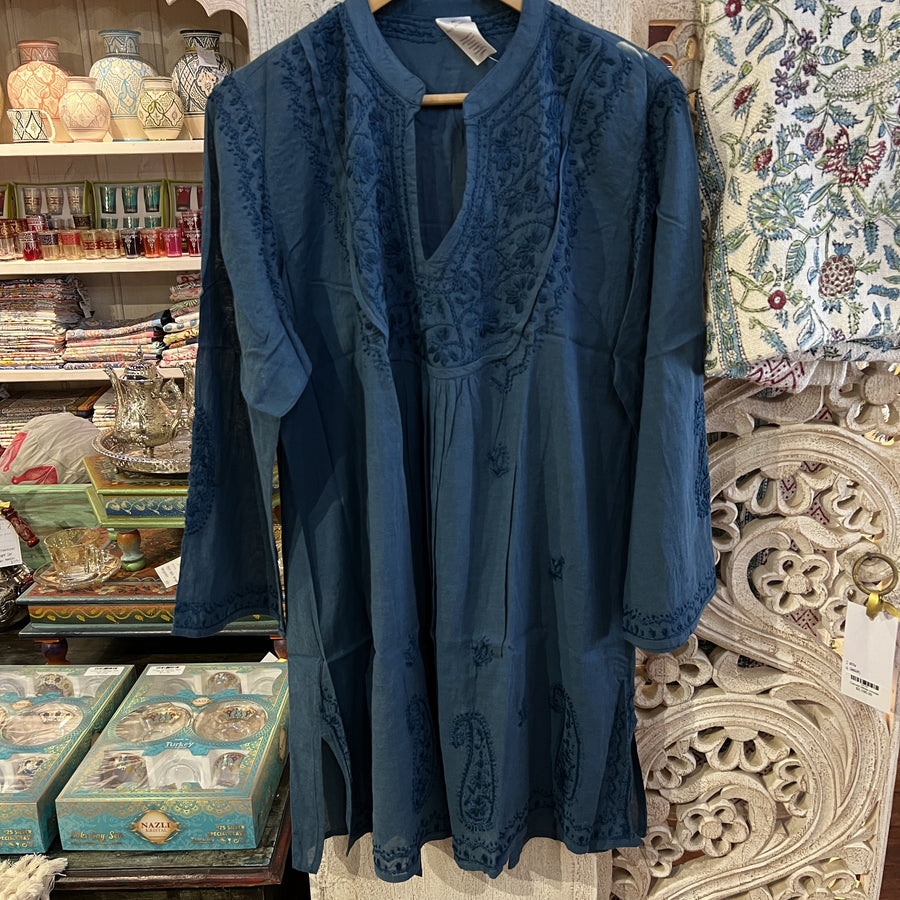 Indian Kurta - Dark Teal Green