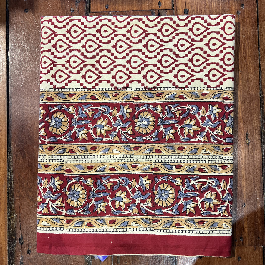 Block Printed Tablecloth - Bagru 170 x 270cm