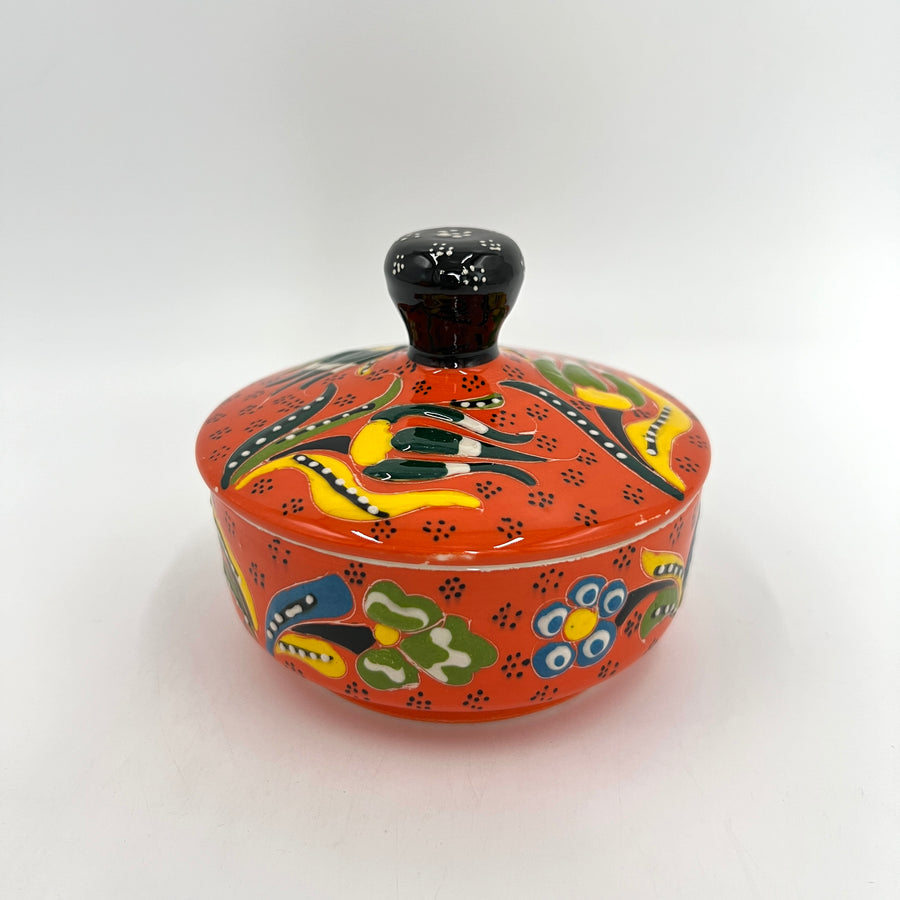 Kabartma Sugar Bowl - Orange