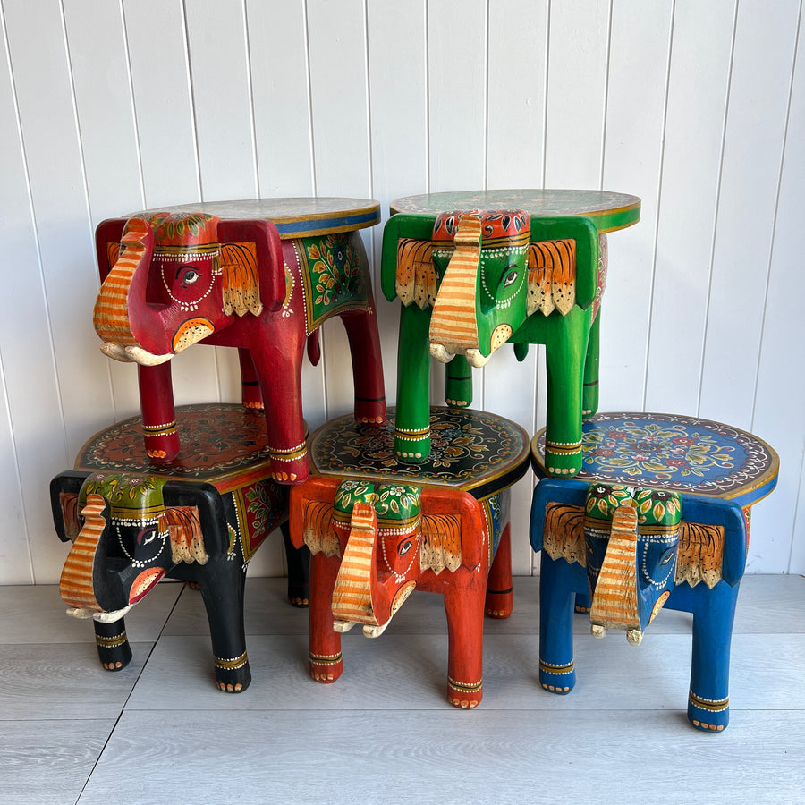 Painted Elephant Table