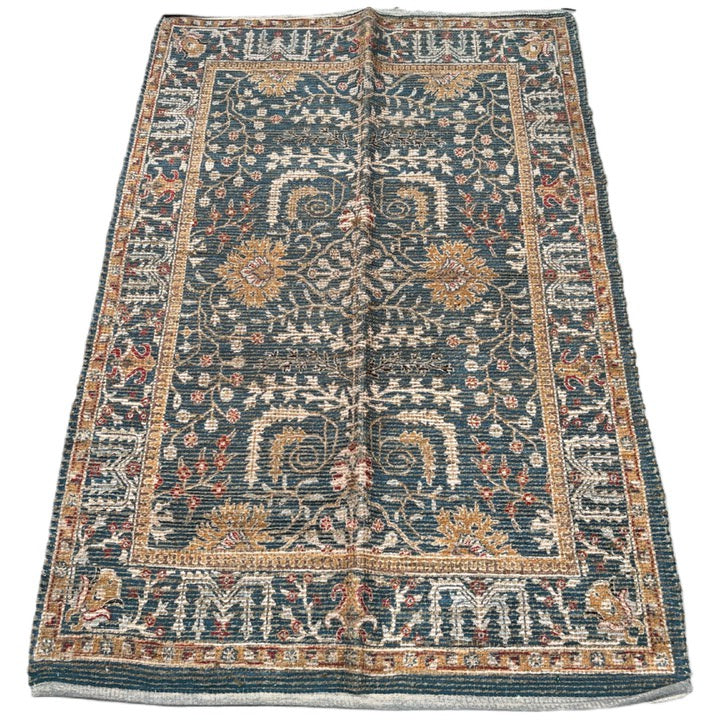 Cotton & Jute Rug - 125 x 198cm, Blue