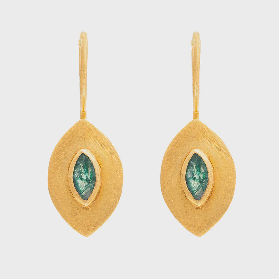 Shamira Earrings - Green Adventurine