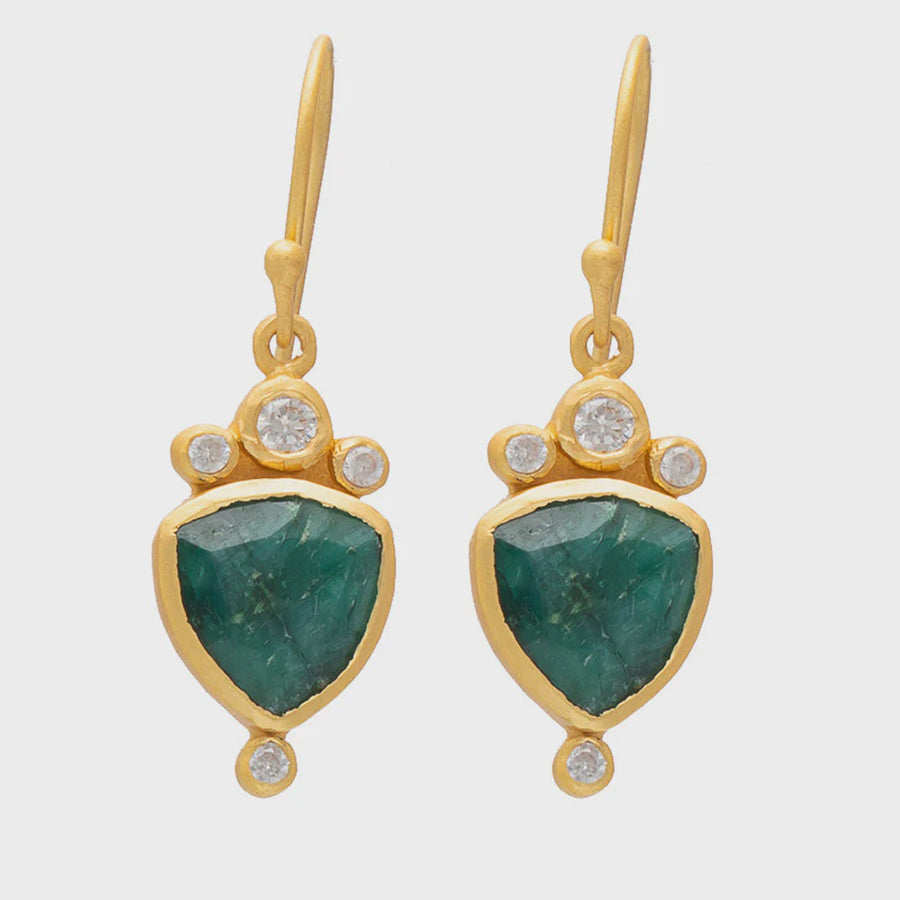 Gaudi Earrings - Green Adventurine