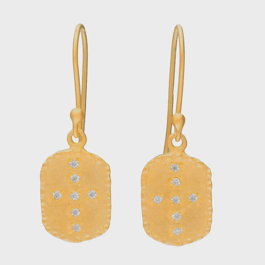 Cross Earrings - Cubic Zirconia