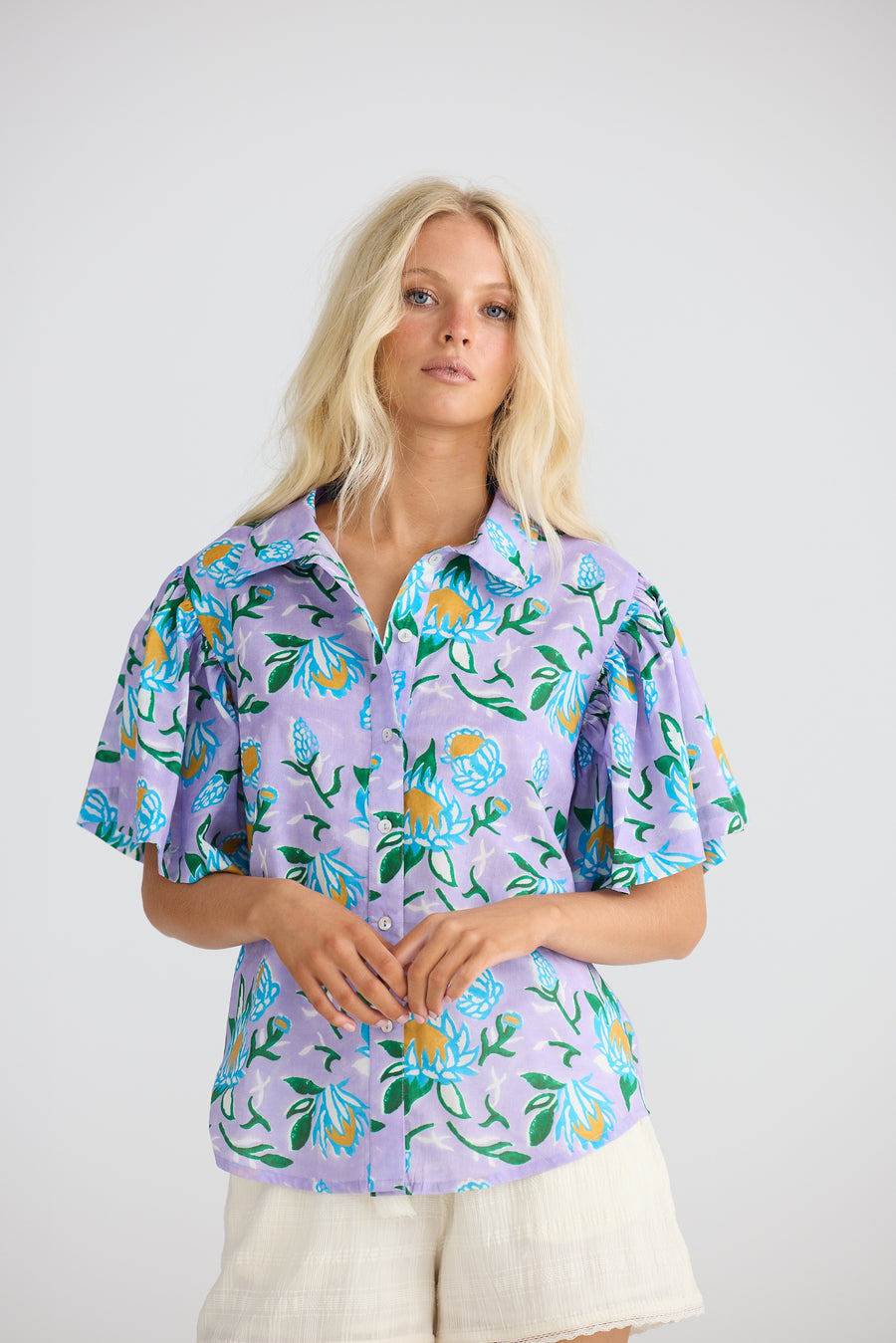 Rosa Shirt - Lilac Lotus