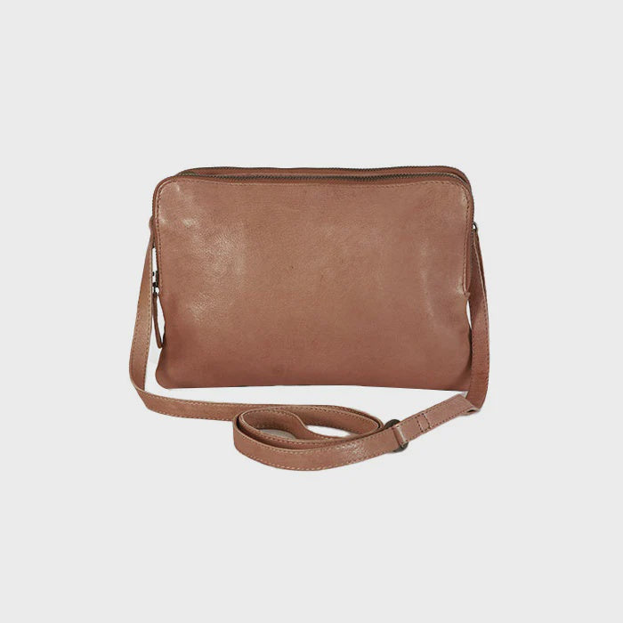 3 Zip Cross Body - Natural