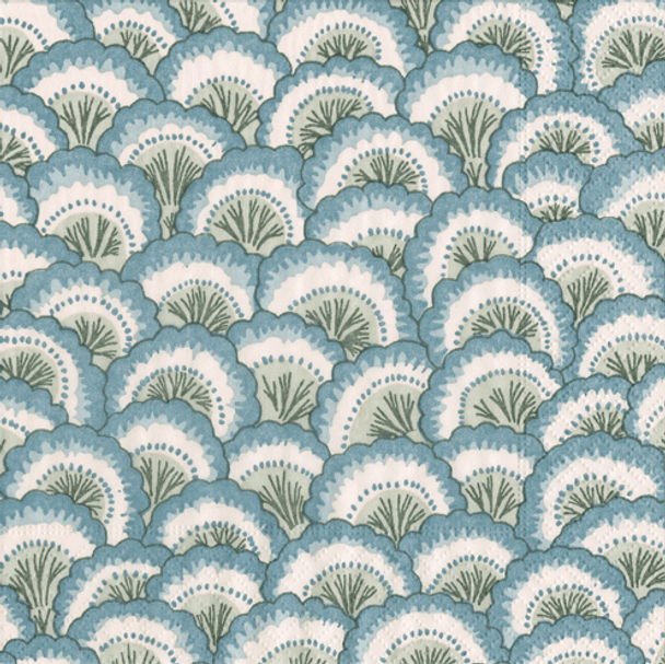 Paper Napkins - Pontchartrain Scallop Blue