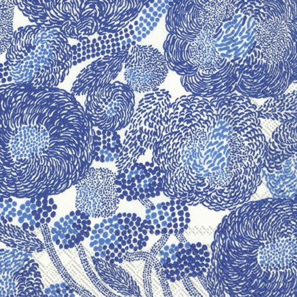 Paper Napkins - Marimekko, Mynestri Cream Blue