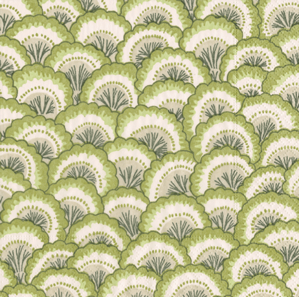 Paper Napkins - Pontchartrain Scallop Green