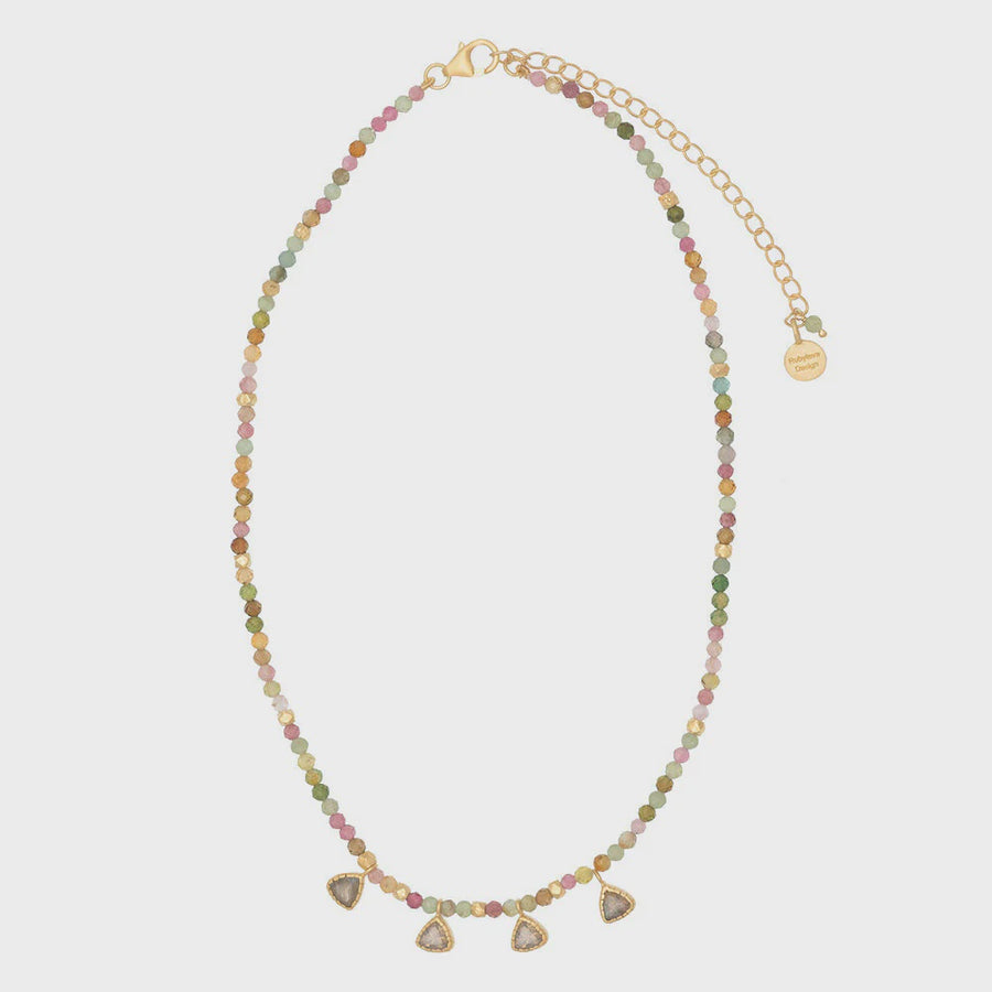 Mamounia Necklace - Multi Tourmaline & Labradorite