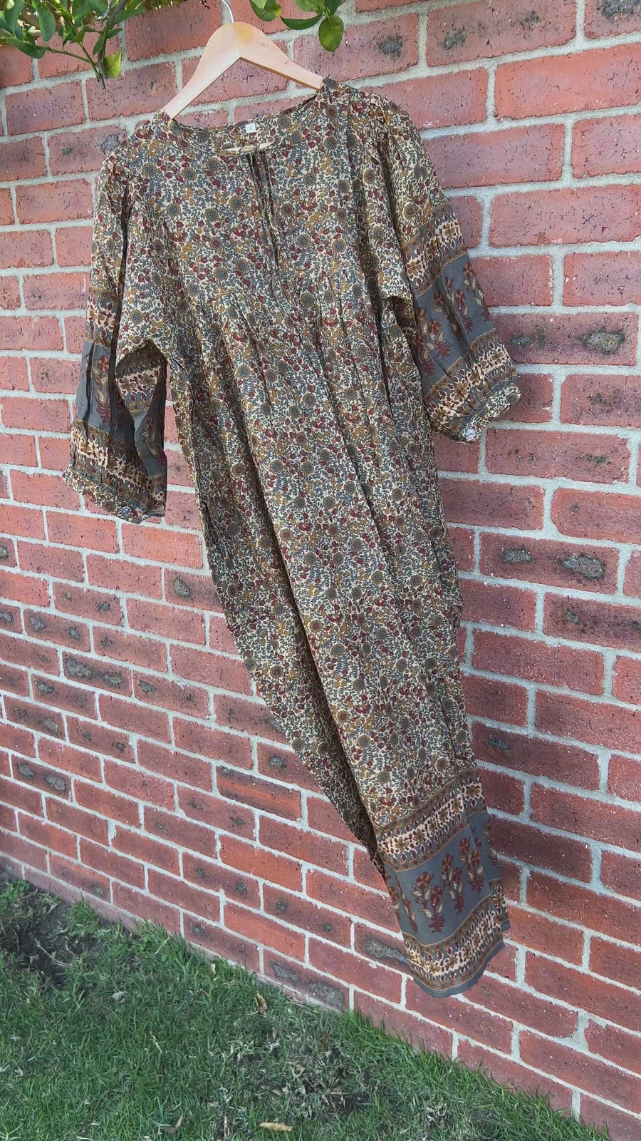 Anouk Maxi Dress - Rust Flower