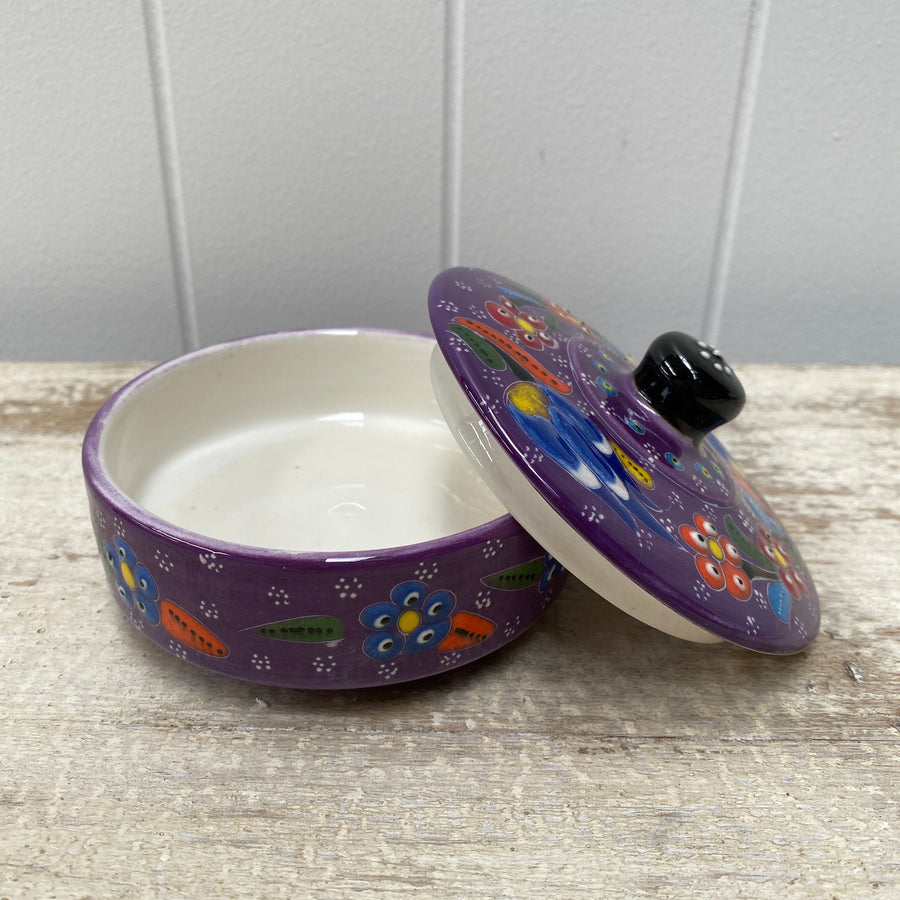 Kabartma Sugar Bowl - Purple