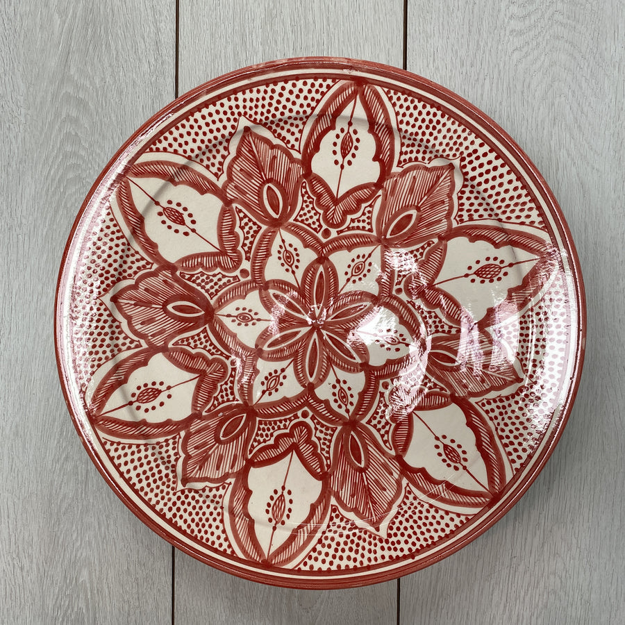 Moroccan Plate 40cm - Coral Pink