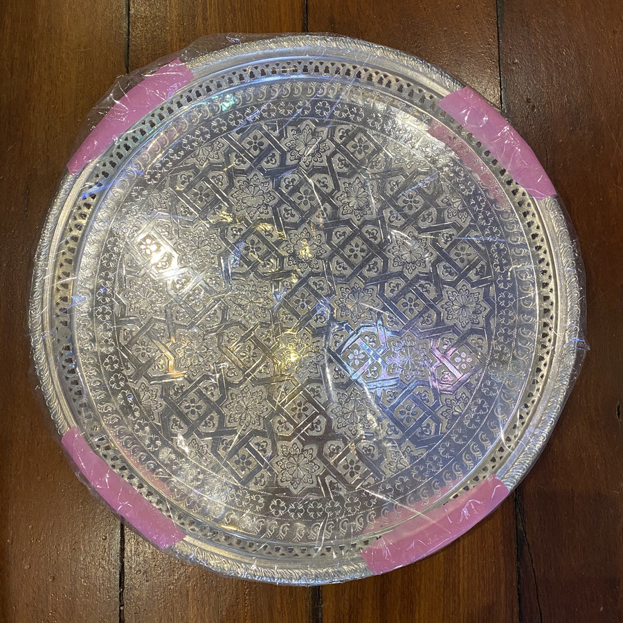 Moroccan Silver Tea Tray 42cm