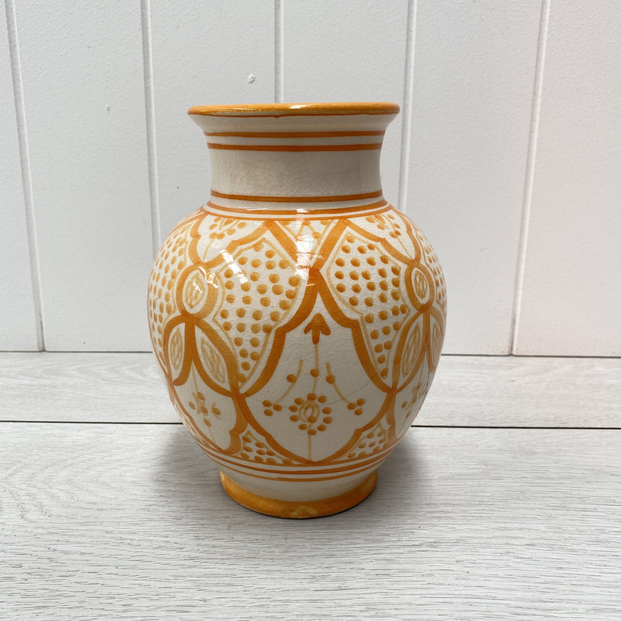 Moroccan Vase - 20cm, Orange