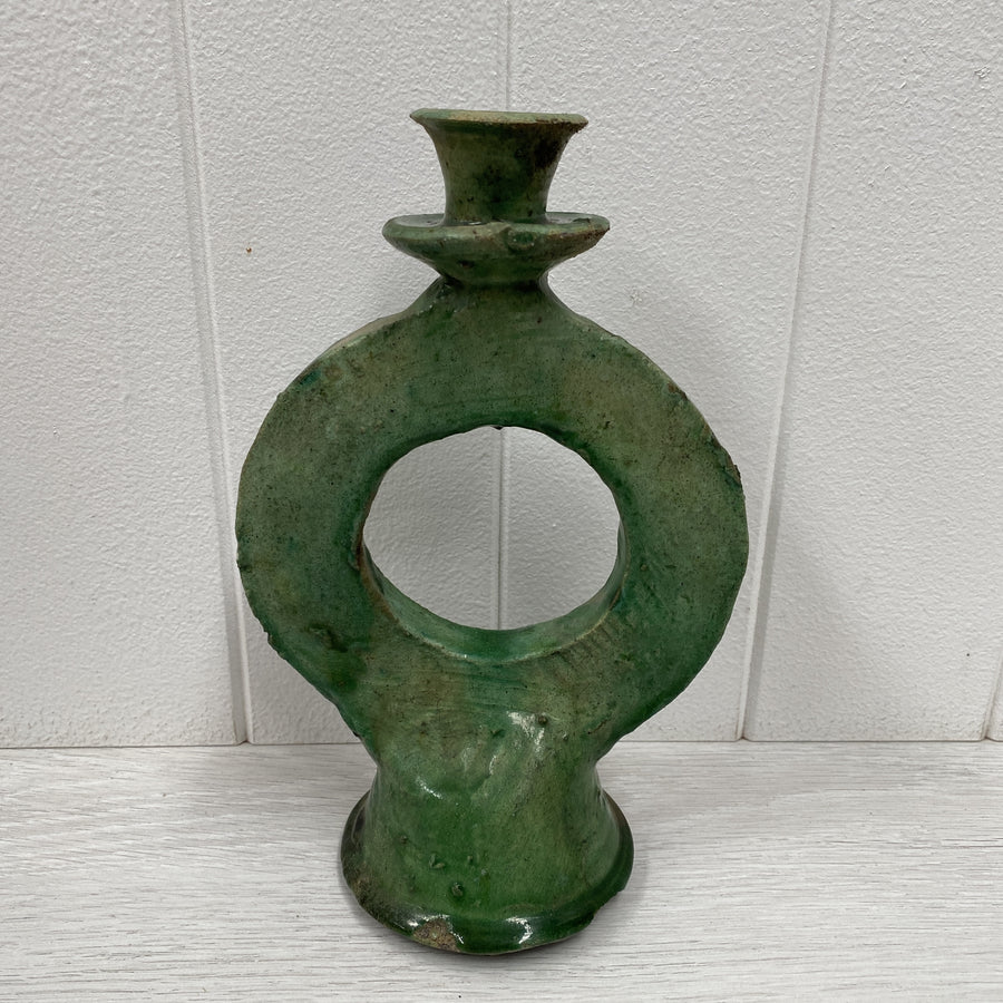 Tamegroute Candle Holder - Green Circle 2